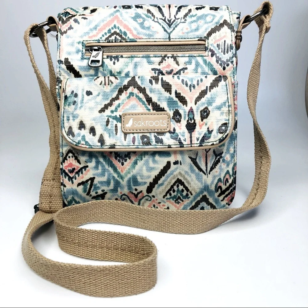 Sakroots Crossbody Bag‎ Women’s Campus Coated Canvas Mini Flap Messenger